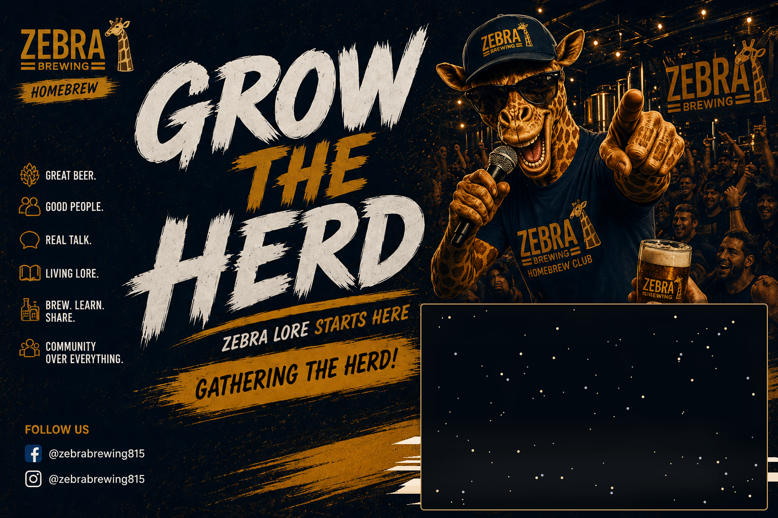 Zebra Brewing Homebrew Grow the Herd poster
